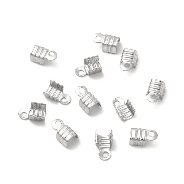 2pcs Ribbon Crimp Ends