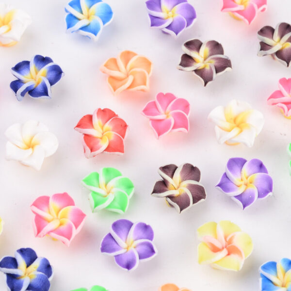 10pcs 3D Flower Plumeria Bead