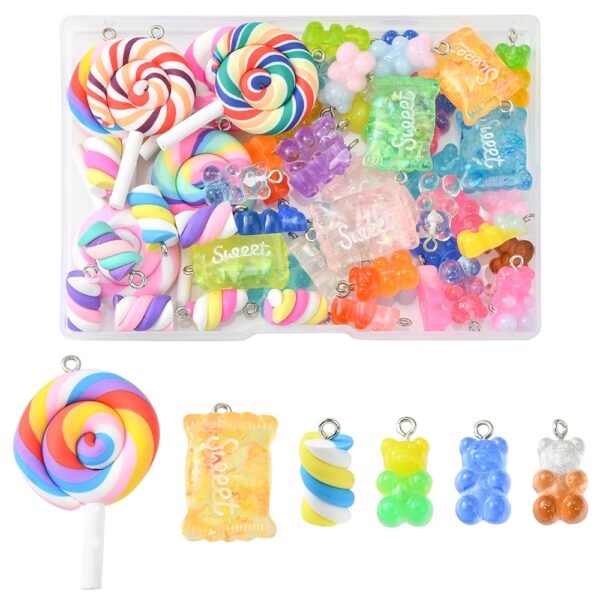 50pcs Mixed Resin Charm Kit