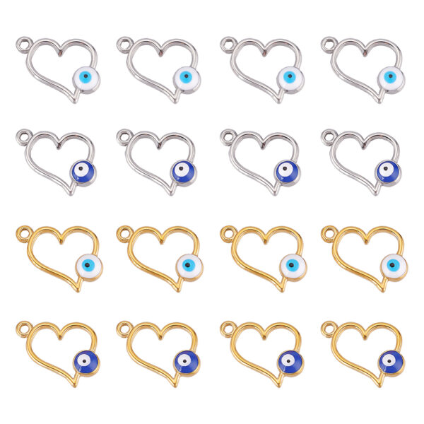 Stainless Steel Enamel Pendant, Eye