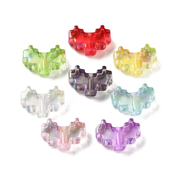 1pc Transparent Acrylic Bead, Heart