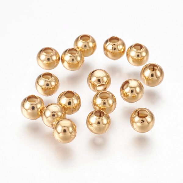 4mm Stainless Steel Spacers, Gold