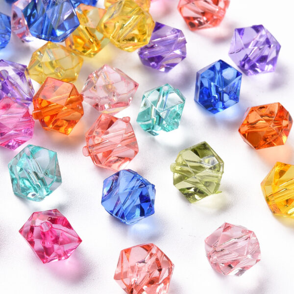 30pcs Polygon Acrylic Beads