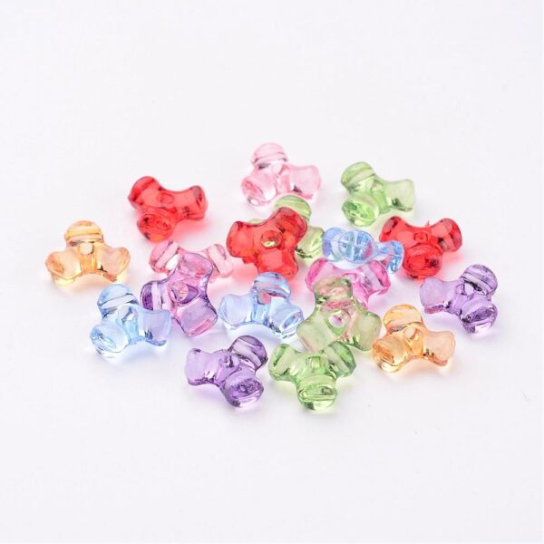 50pcs Tri Bead Acrylic