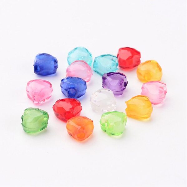 50pcs Acrylic Heart Bead