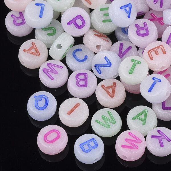 100pcs Luminous Acrylic Beads