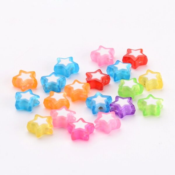 100pcs Acrylic Star Beads