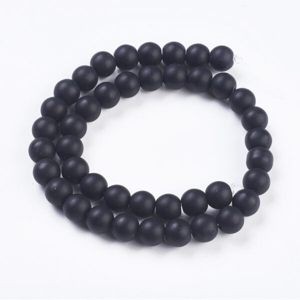 11mm Black Matte Bead