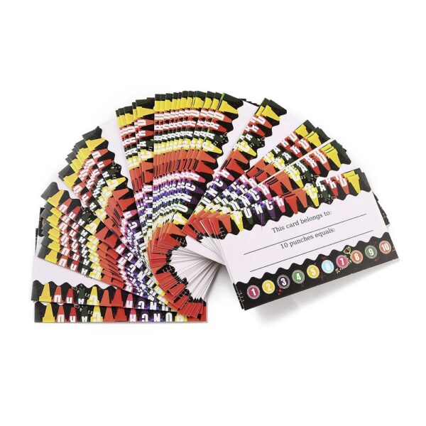 Reward Punch Cards, Number Pattern