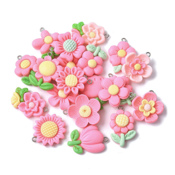 20 Styles Flower Charm