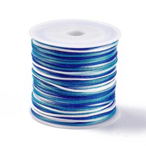 1mm Rattail Satin Cord, Blue